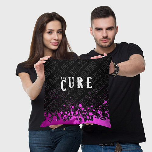 Подушка квадратная The Cure rock legends посередине / 3D-принт – фото 3