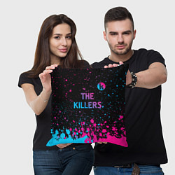 Подушка квадратная The Killers - neon gradient посередине, цвет: 3D-принт — фото 2