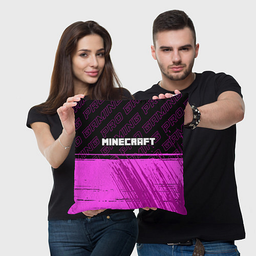 Подушка квадратная Minecraft pro gaming посередине / 3D-принт – фото 3