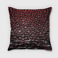 Подушка квадратная Гранатовые зёрна абстракция, цвет: 3D-принт