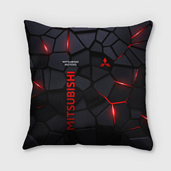 Подушка квадратная Mitsubishi - плиты с эффектом свечения, цвет: 3D-принт