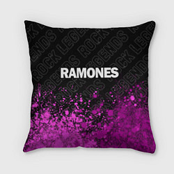 Подушка квадратная Ramones rock legends посередине, цвет: 3D-принт