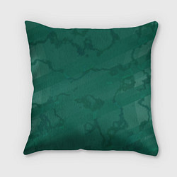 Подушка квадратная Серо-зеленые разводы, цвет: 3D-принт