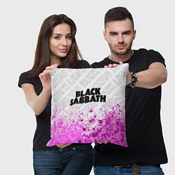 Подушка квадратная Black Sabbath rock legends посередине, цвет: 3D-принт — фото 2