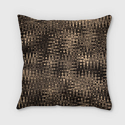 Подушка квадратная Абстракция коричневый, цвет: 3D-принт