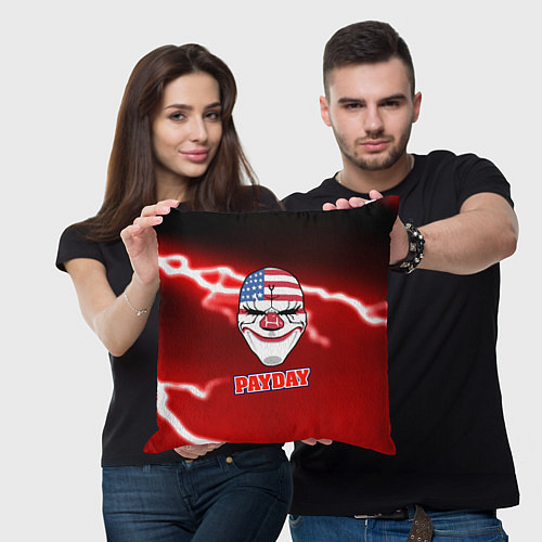 Подушка квадратная Pay day storm / 3D-принт – фото 3