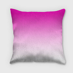 Подушка квадратная Розово-белый градиент, цвет: 3D-принт