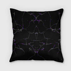Подушка квадратная Фиолетовые трещины, цвет: 3D-принт