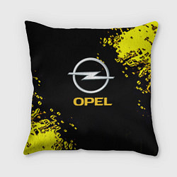 Подушка квадратная Opel желтые краски, цвет: 3D-принт