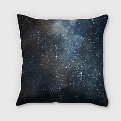 Подушка квадратная Темное космическое звездное небо, цвет: 3D-принт