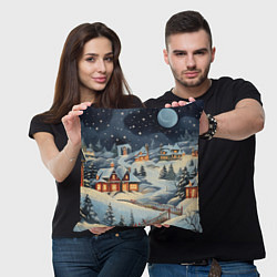 Подушка квадратная В поисках новогоднего чуда, цвет: 3D-принт — фото 2