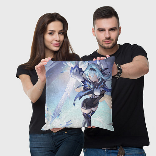 Подушка квадратная Genshin Impact Эола Меч / 3D-принт – фото 3