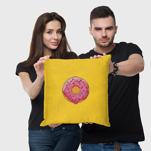 Подушка квадратная Пончик Гомера / 3D-принт – фото 3