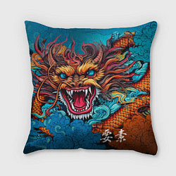 Подушка квадратная Граффити с драконом, цвет: 3D-принт