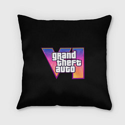 Подушка квадратная Grand Theft Auto 6, цвет: 3D-принт