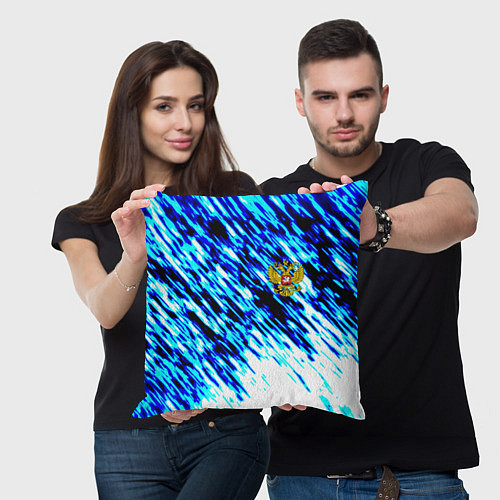 Подушка квадратная Россия герб спорт / 3D-принт – фото 3