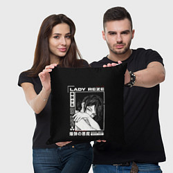 Подушка квадратная Reze - Chainsaw man, цвет: 3D-принт — фото 2