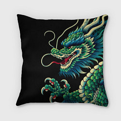 Подушка квадратная Japanese irezumi - dragon, цвет: 3D-принт