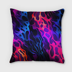 Подушка квадратная Камуфляж из ярких красок, цвет: 3D-принт