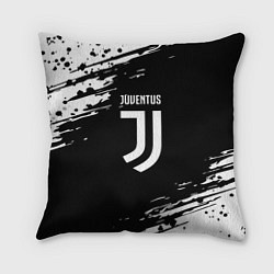 Подушка квадратная Juventus спорт краски, цвет: 3D-принт
