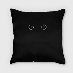 Подушка квадратная Кошачьи глаза во тьме, цвет: 3D-принт