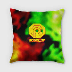 Подушка квадратная Робот полицейский flame, цвет: 3D-принт