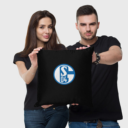 Подушка квадратная Schalke 04 fc club sport / 3D-принт – фото 3