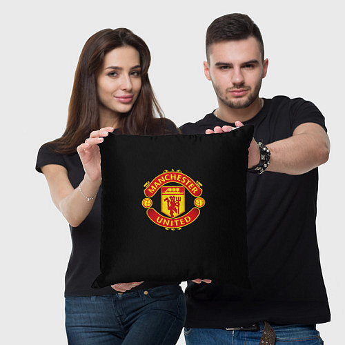 Подушка квадратная Manchester United fc club / 3D-принт – фото 3
