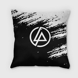 Подушка квадратная Linkin Park - black and white, цвет: 3D-принт