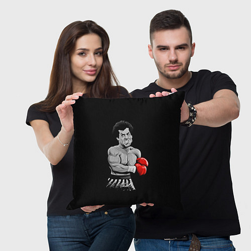 Подушка квадратная Rocky Balboa / 3D-принт – фото 3