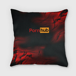 Подушка квадратная Porn hub fire, цвет: 3D-принт