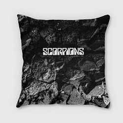 Подушка квадратная Scorpions black graphite, цвет: 3D-принт