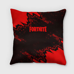 Подушка квадратная Fortnite game colors red, цвет: 3D-принт