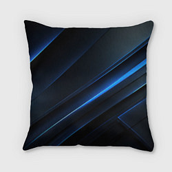 Подушка квадратная Темно-синий абстрактный фон абстракция, цвет: 3D-принт
