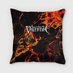 Подушка квадратная Bullet For My Valentine red lava