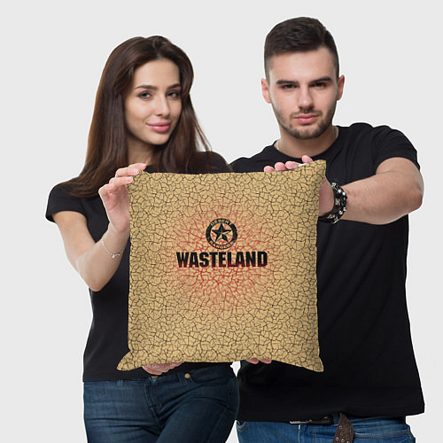 Подушка квадратная Wasteland со значком рейнджера / 3D-принт – фото 3