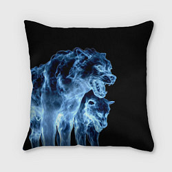 Подушка квадратная Волки призраки, цвет: 3D-принт