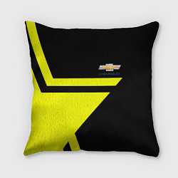 Подушка квадратная Chevrolet yellow star, цвет: 3D-принт