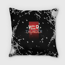 Подушка квадратная Warthunder белые краски онлайн, цвет: 3D-принт