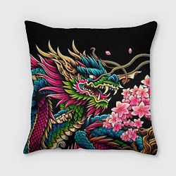 Подушка квадратная Irezumi - Japanese dragon ai art, цвет: 3D-принт