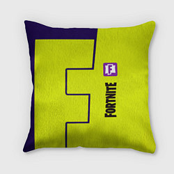 Подушка квадратная Fortnite logo yellow game, цвет: 3D-принт