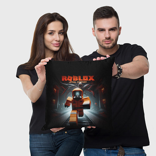 Подушка квадратная Lethal company Roblox / 3D-принт – фото 3