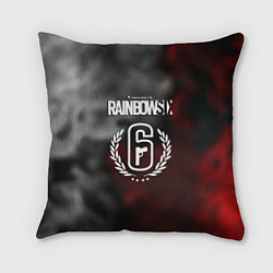 Подушка квадратная Rainbow six gradient fire, цвет: 3D-принт