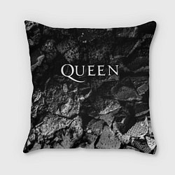 Подушка квадратная Queen black graphite, цвет: 3D-принт