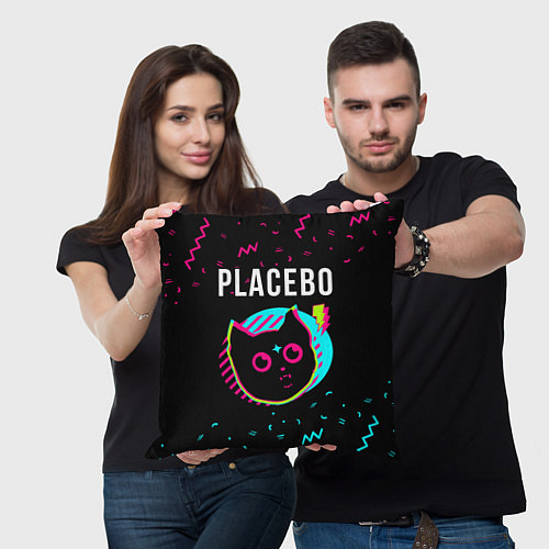 Подушка квадратная Placebo - rock star cat / 3D-принт – фото 3