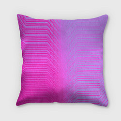 Подушка квадратная Розовые градиентные линии, цвет: 3D-принт