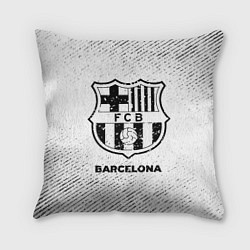 Подушка квадратная Barcelona с потертостями на светлом фоне