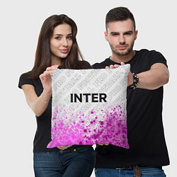 Подушка квадратная Inter pro football посередине, цвет: 3D-принт — фото 2