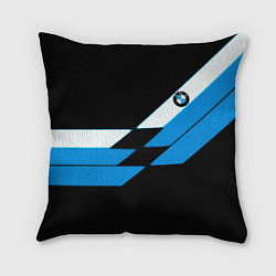 Подушка квадратная BMW sport geometry blu, цвет: 3D-принт