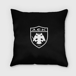 Подушка квадратная AEK fc белое лого, цвет: 3D-принт